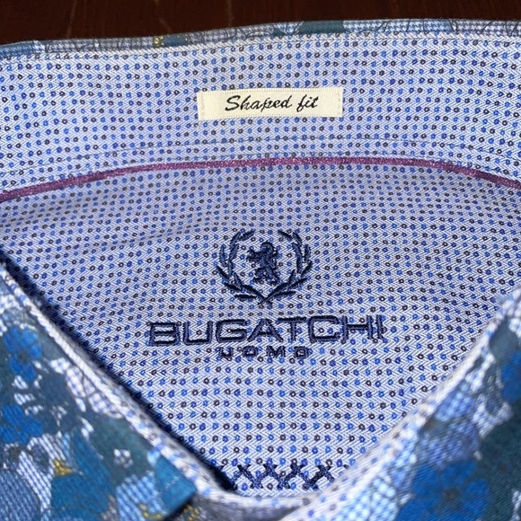 Men’s Bugatchi Button Down Cotton Long Sleeve Collared Dress Shirt Large - Picture 12 of 16